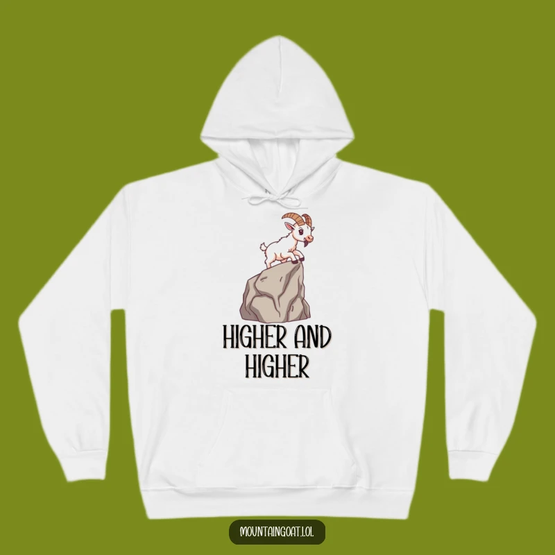 Funny Brave Mountain Goat Hoodie - Determined Climber Sweatshirt - Adventure Gift