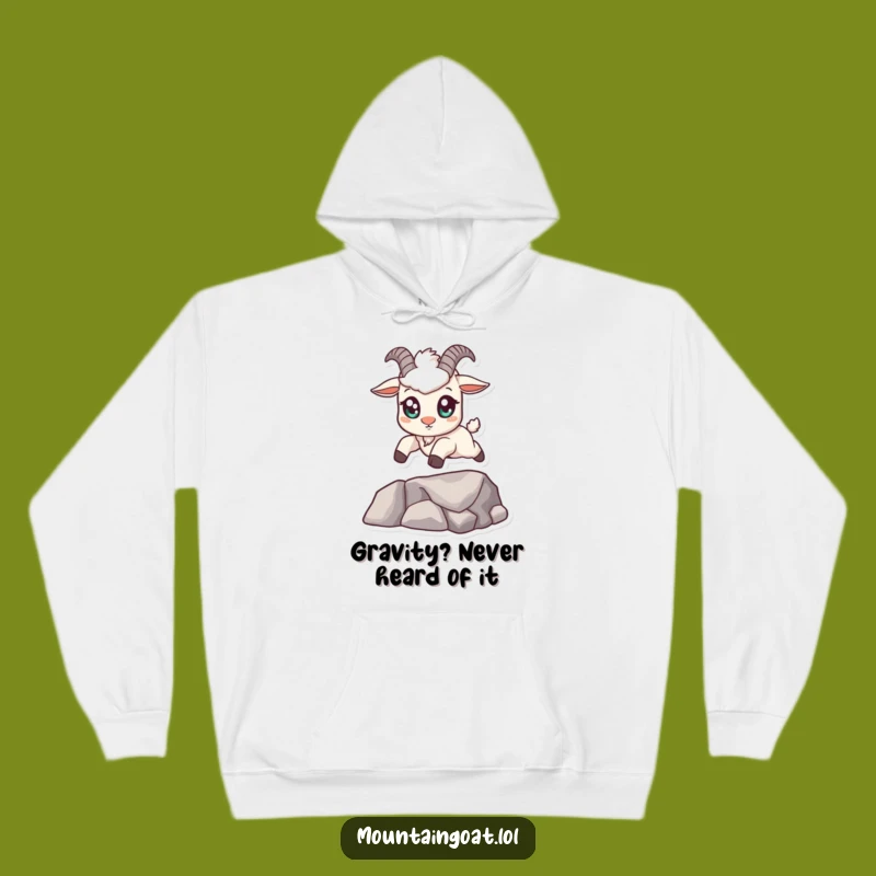 Funny Kawaii Mountain Goat Hoodie - Cozy & Cute Animal Sweatshirt Gift