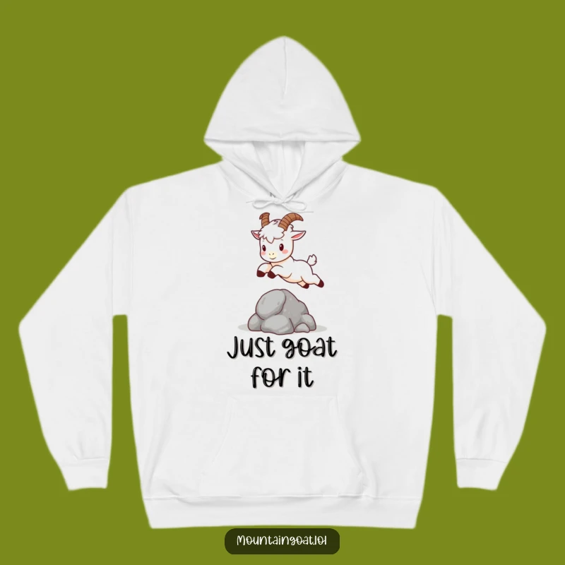 Cozy Funny Kawaii Mountain Goat Hoodie - Warm & Cute Animal Lover Gift