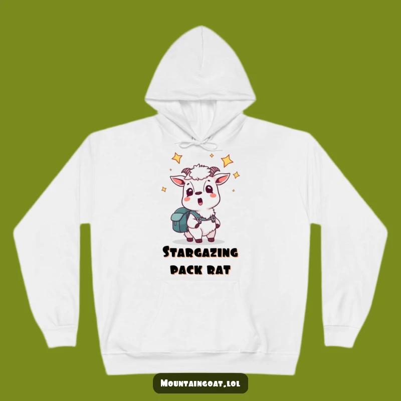 Funny Cosmic Goat Hoodie - Warm Adventure Humor Gift for Explorers
