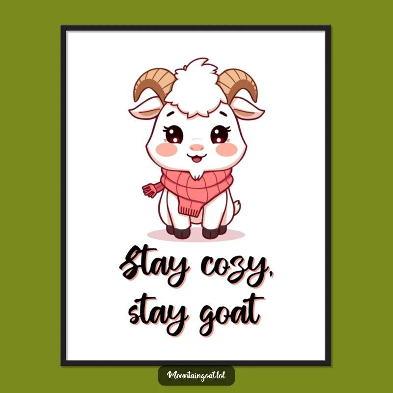 Free Printable Cozy Goat Wall Art - Charming Downloadable Decor for Any Room!