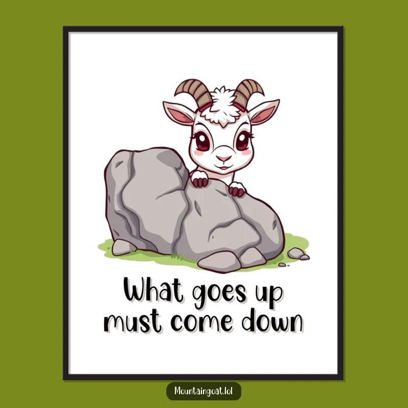 Free Printable Wall Art: Curious Goat Peek, Funny Downloadable Art for Your Home