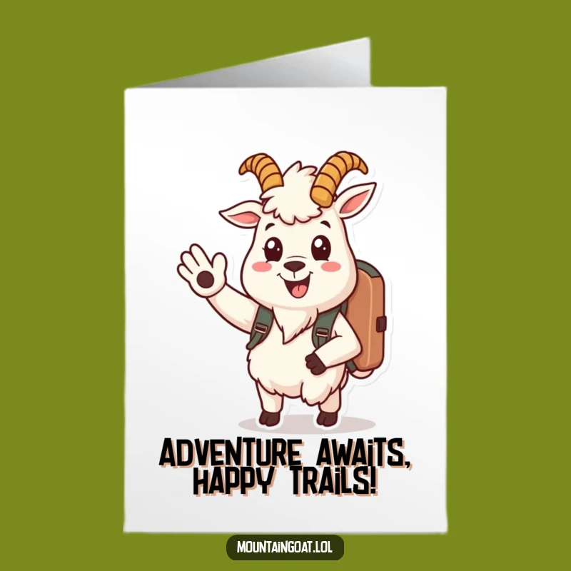 Free Printable Waving Goat Birthday Card - Friendly Downloadable Gift!