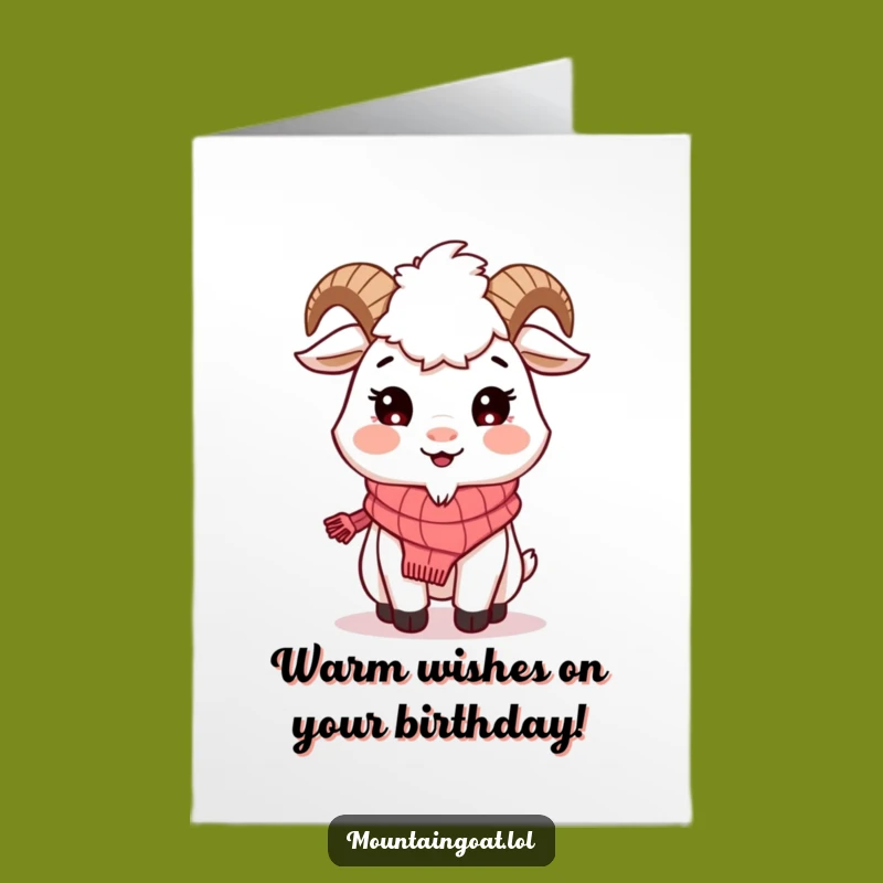 Free Printable Cozy Goat Birthday Card - Heartwarming Downloadable Gift for Friends!