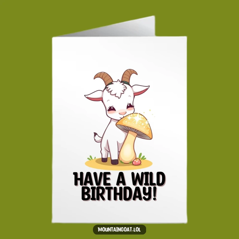 Free Printable: Curious Goat Birthday Card - Enchanting Downloadable Gift for Explorers