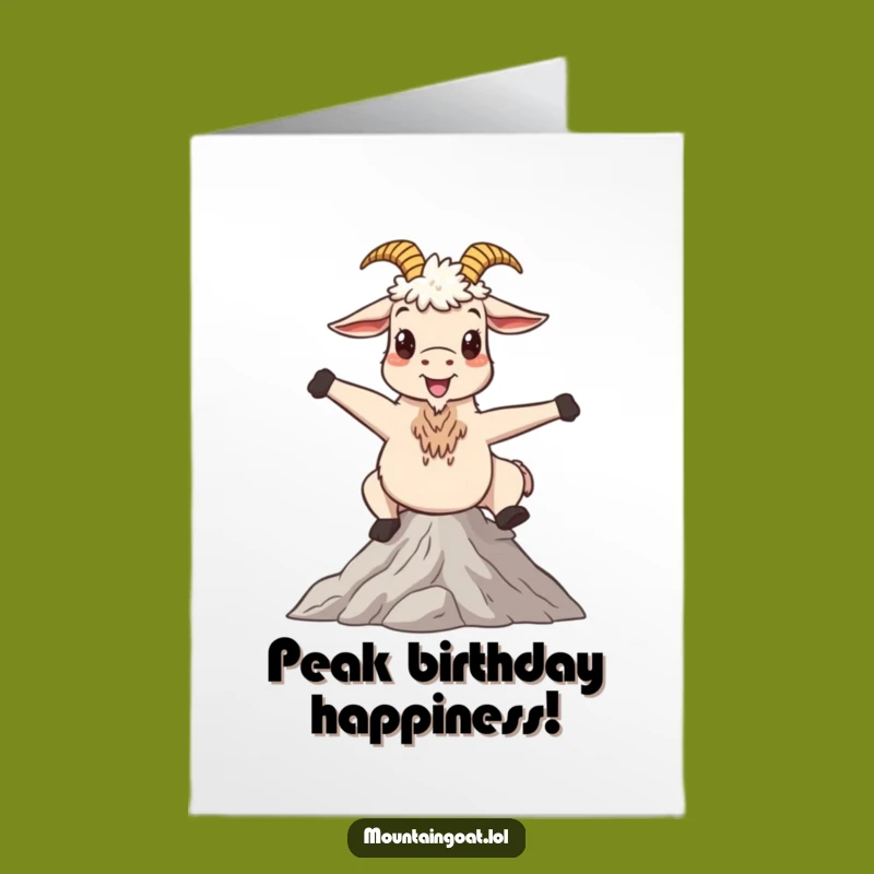 Free Printable Happy Goat Birthday Card - Funny Downloadable Gift for Peak Celebrations