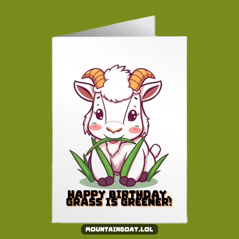 Free Printable Happy Goat Birthday Card - Simple Joy Downloadable Greeting