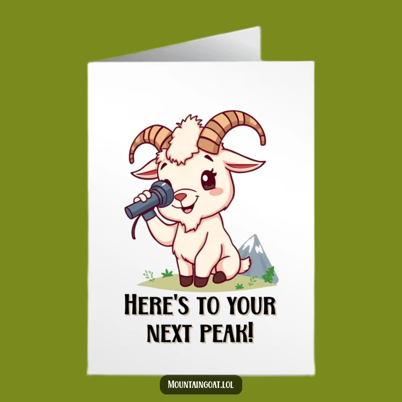 Free Printable Mountain Goat Birthday Card - Adventurous Downloadable Gift!