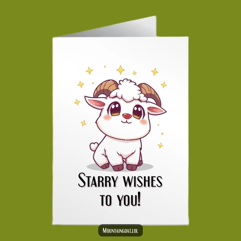 Free Printable Starry Goat Birthday Card - Magical Downloadable Gift for Dreamers!