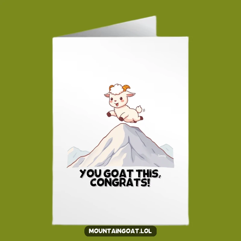 Goat Cloud Congrats Card: Free Printable for Big Wins, Heavenly Downloadable Fun!