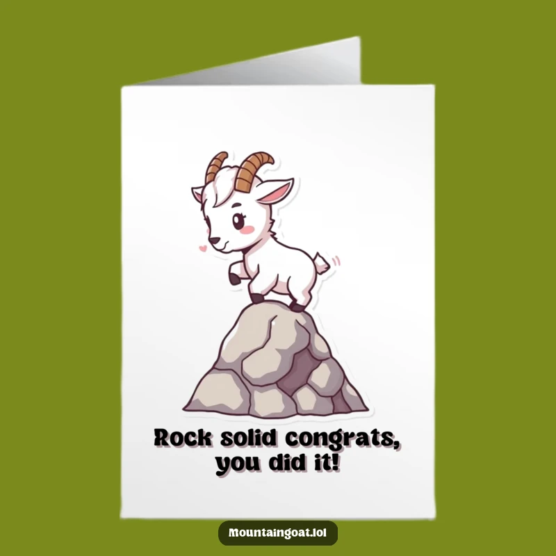 Free Printable Tiny Goat Congrats Card: Hilarious Balance Achievement Download