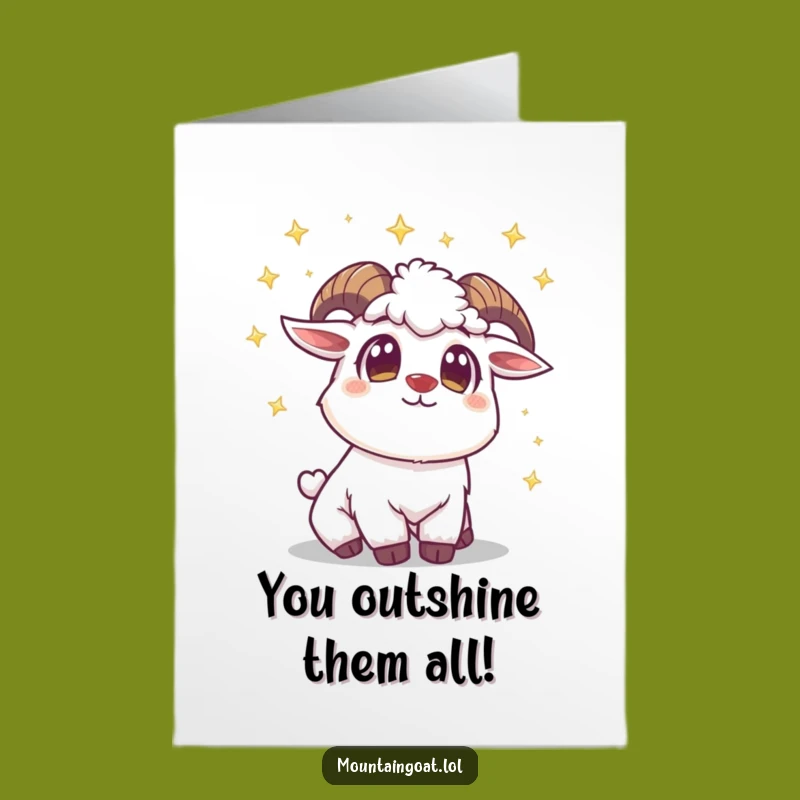 Free Printable Starry Goat Congrats Card - Dreamy Downloadable Gift for Success!