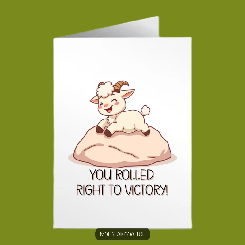 Free Printable Congrats Card: Giggling Goat - Funny Downloadable Gift