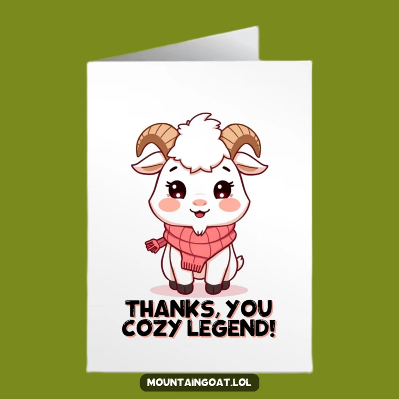 Free Printable Cozy Goat Thank You Card - Sweet Downloadable Gift for Gratitude!
