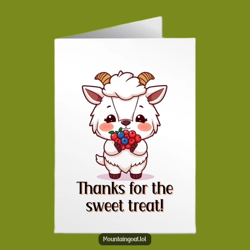 Free Printable Thank You Card: Shy Goat's Berry Gift DIY Downloadable Gift of Thanks