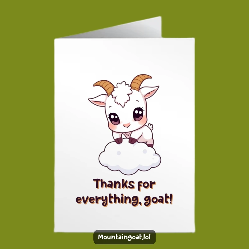 Free Printable: Thanks for the Leap Goat Card - Humorous Downloadable Gift