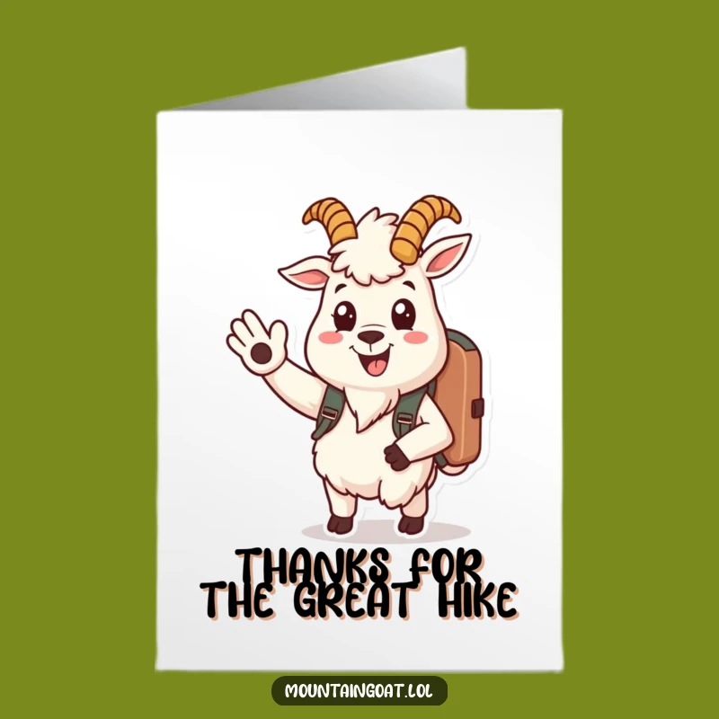 Free Printable Waving Goat Thank You Card - Grateful Downloadable Gift!