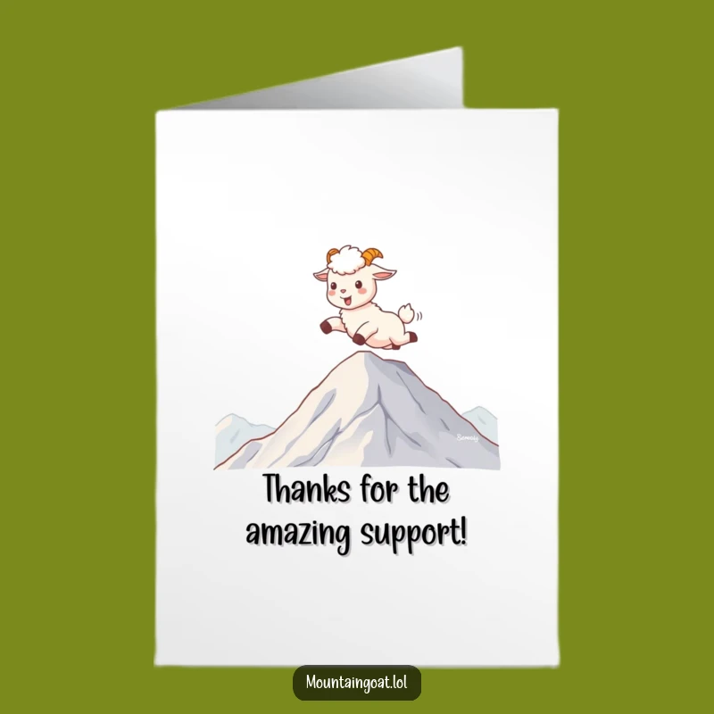 Goat Cloud Thanks Card: Joyful Free Printable, Downloadable Gratitude Skip!