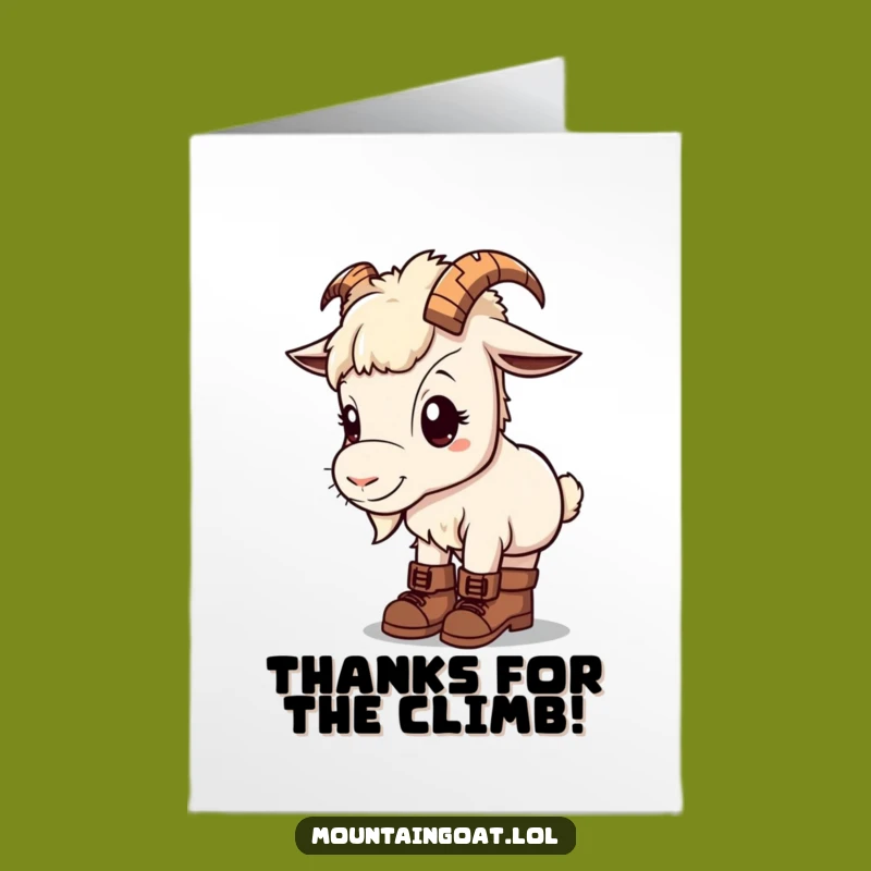 Curious Goat Thank You Card - Cute Free Printable