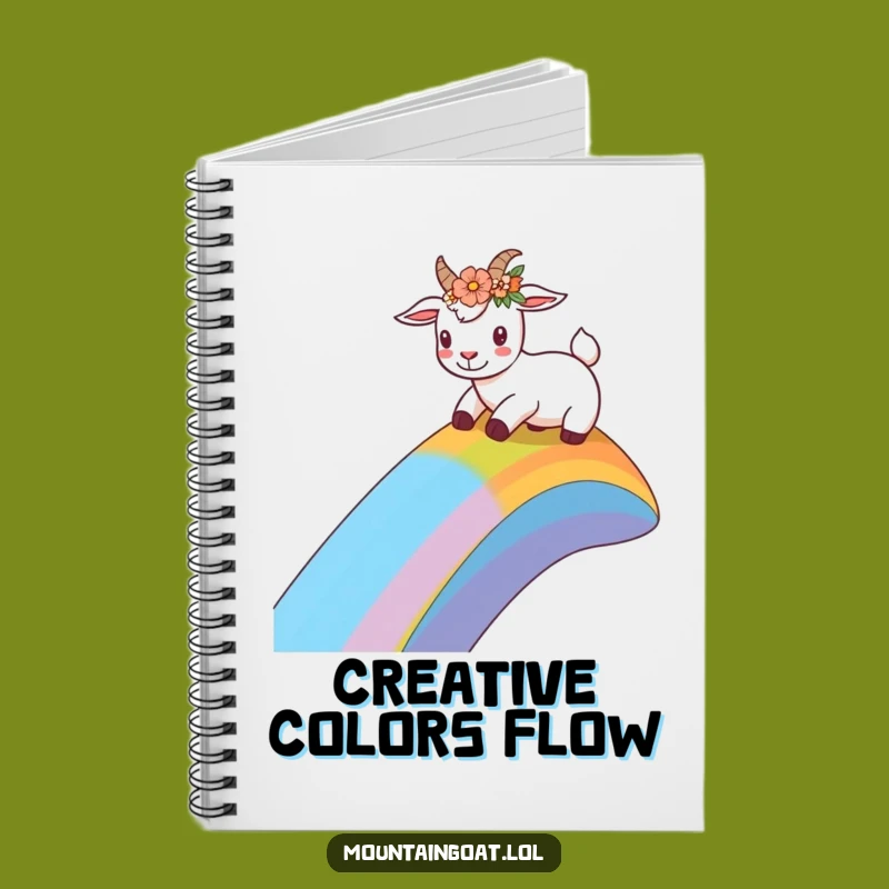 Funny Flower Crown Goat Notebook: Hilarious Journal for Happy Ideas