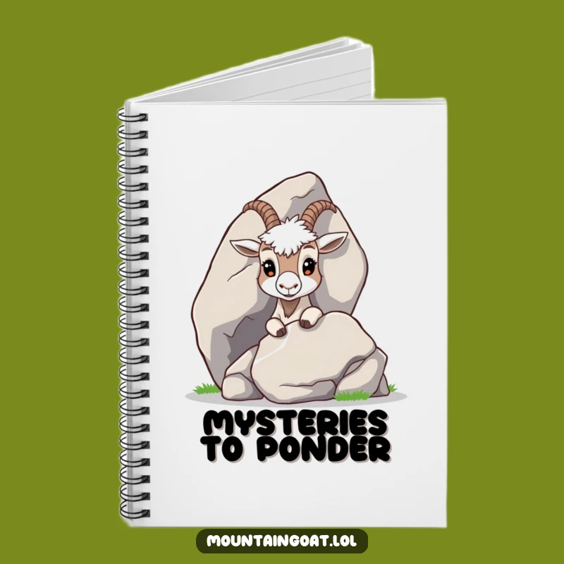 Funny Curious Goat Peeking Notebook: Jot Down Curious Thoughts with Style