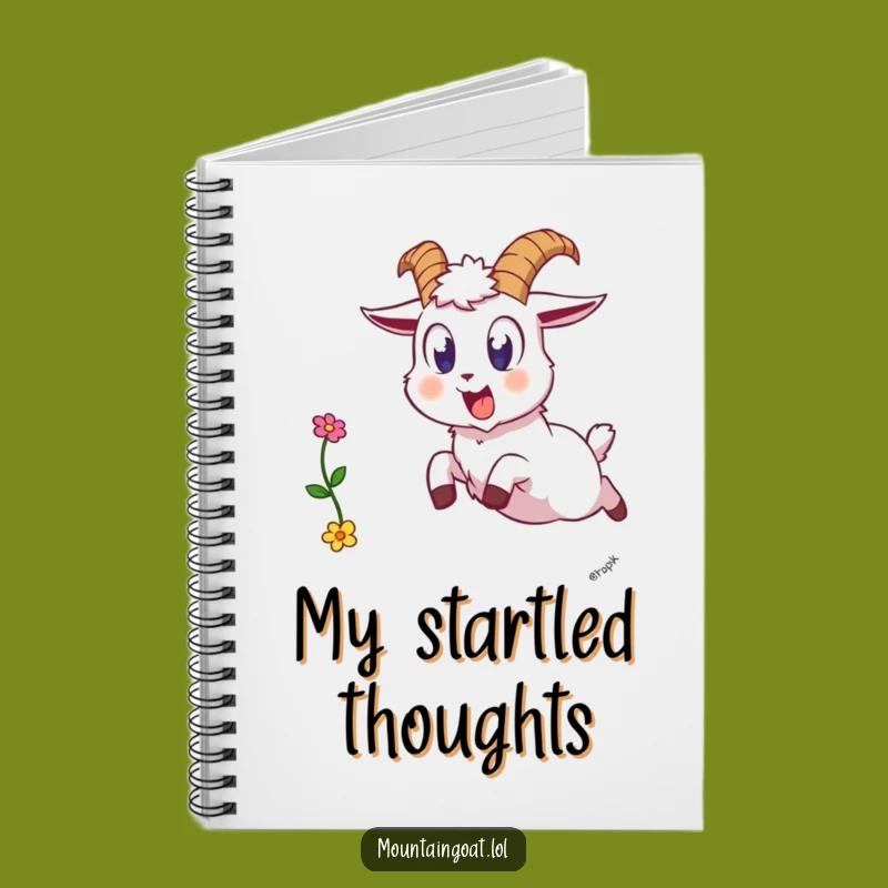 Funny Goat Surprise Notebook - Whimsical Reaction Journal Gift