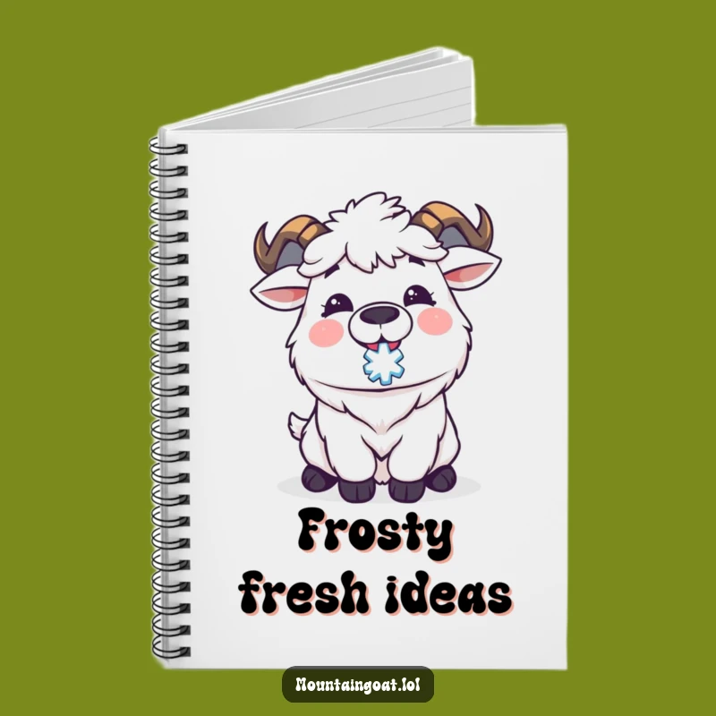 Funny Kawaii Goat Snowflake Notebook: Jot Down Notes with Winter Delight