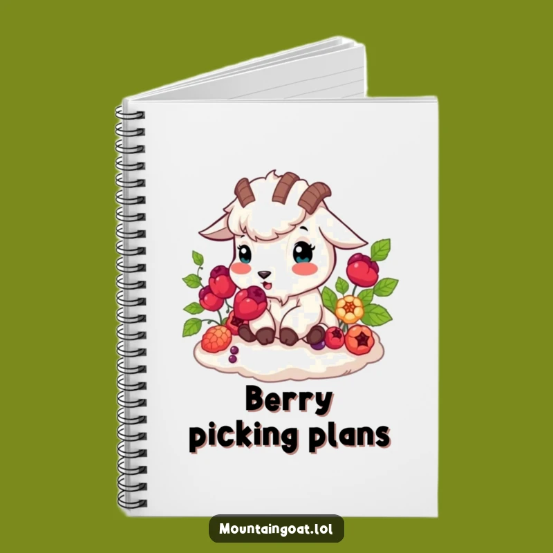 Funny Mountain Goat Berry Notebook: Nature Journal, Gift