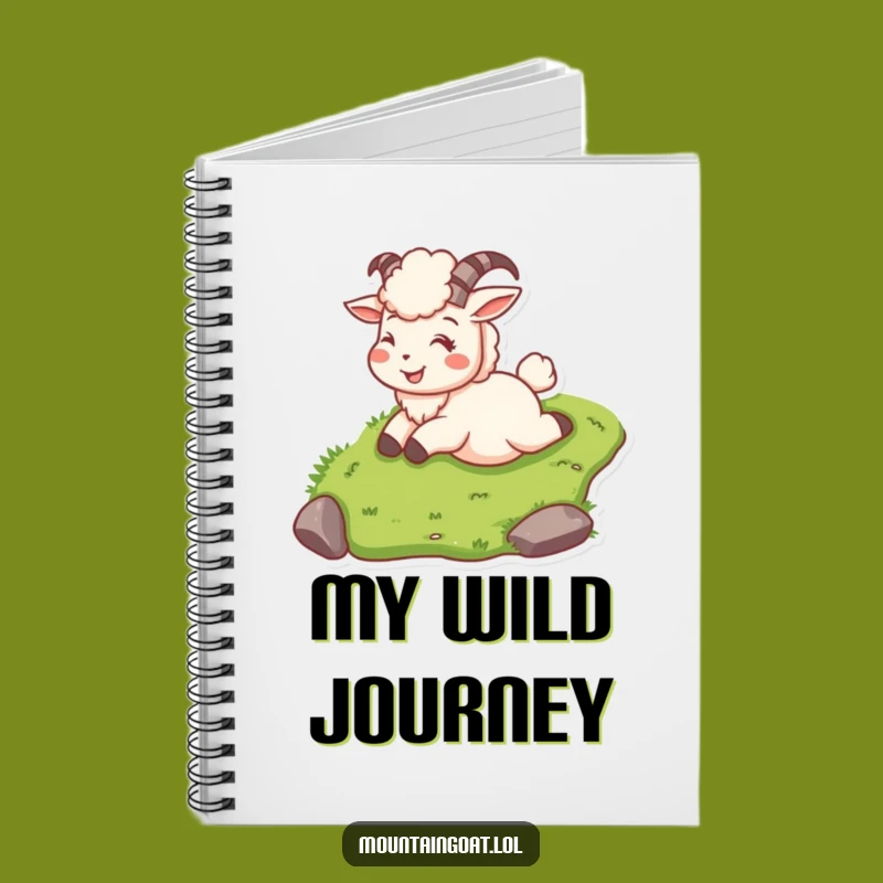 Funny Mountain Goat Sliding Notebook: Journal for Adventurous Minds