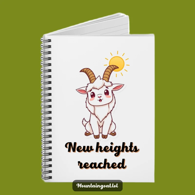Funny Mountain Goat Sunrise Notebook - Jot Down Ideas with Humor