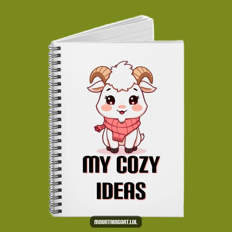 Funny Mountain Goat Scarf Notebook: Jot Down Cozy Thoughts!