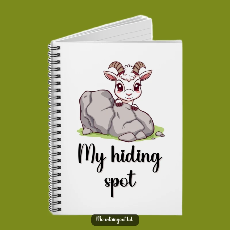 Funny Curious Mountain Goat Notebook: Jot Down Ideas with Peek-a-Boo Humor, Perfect Gift