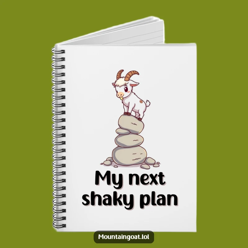 Funny Mountain Goat Notebook: Wobbling Pebble Balance Goat, Perfect for Humorous Notes