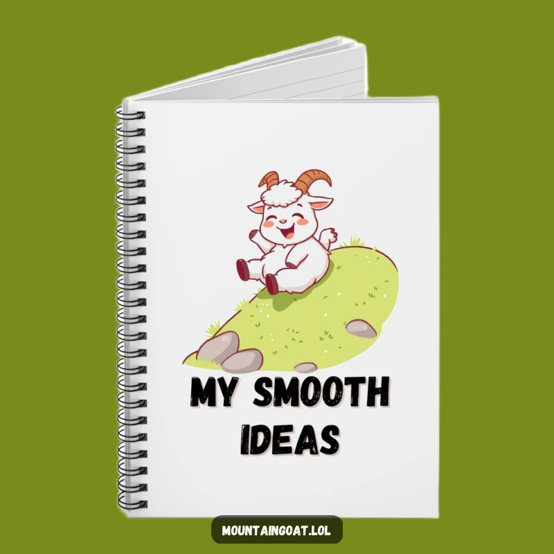 Funny Joyful Goat Notebook - Playful Slider Journal Gift