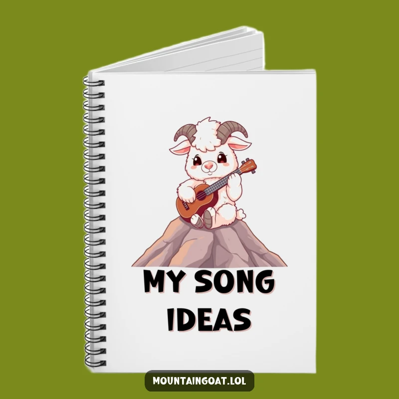 Funny Mountain Goat Musician Notebook - Jot Down Songs with This Cute Gift