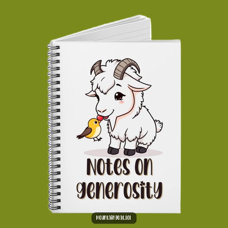 Funny Goat Shares Berry Notebook - Jot Down Kind Thoughts Gift