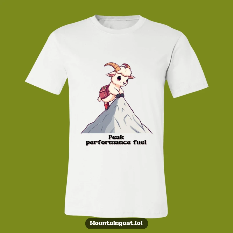 Funny Goat Hiking T-Shirt: Wear Your Adventure with This Adorable Goat Tee!