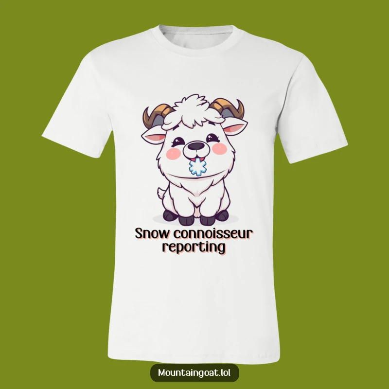 Funny Kawaii Goat Snowflake T-Shirt: Delightful Winter Catch for Him or Her
