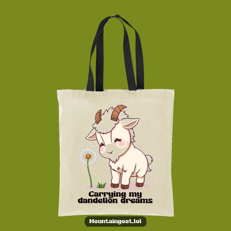 Funny Kawaii Goat Dandelion Tote Bag: Playful Carry-All For Your Day Gift