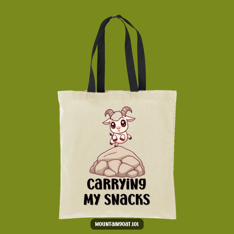 Funny Cute Goat Leaping Tote Bag: Carry Your Essentials with Adorable Flair