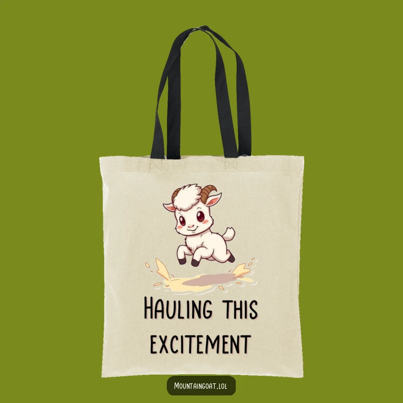 Funny Kawaii Goat Dust Tote Bag - Giggle-Worthy Accessory Gift