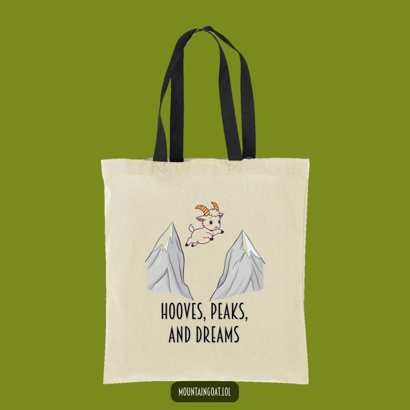 Funny Kawaii Mountain Goat Tote Bag: Leaping Style For Your Essentials Gift