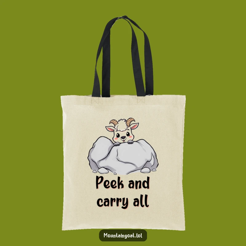 Funny Kawaii Mountain Goat Tote Bag: Mischief Maker, Perfect Eco-Friendly Funny Gift