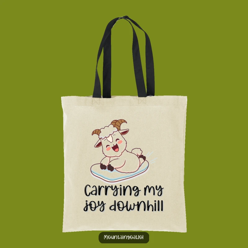 Funny Mountain Goat Belly Slide Tote Bag - Your Go-To Funny Accessory