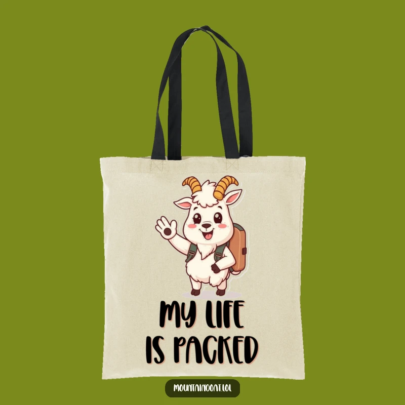Funny Mountain Goat Tote Bag - Carry Your Friendly Travels
